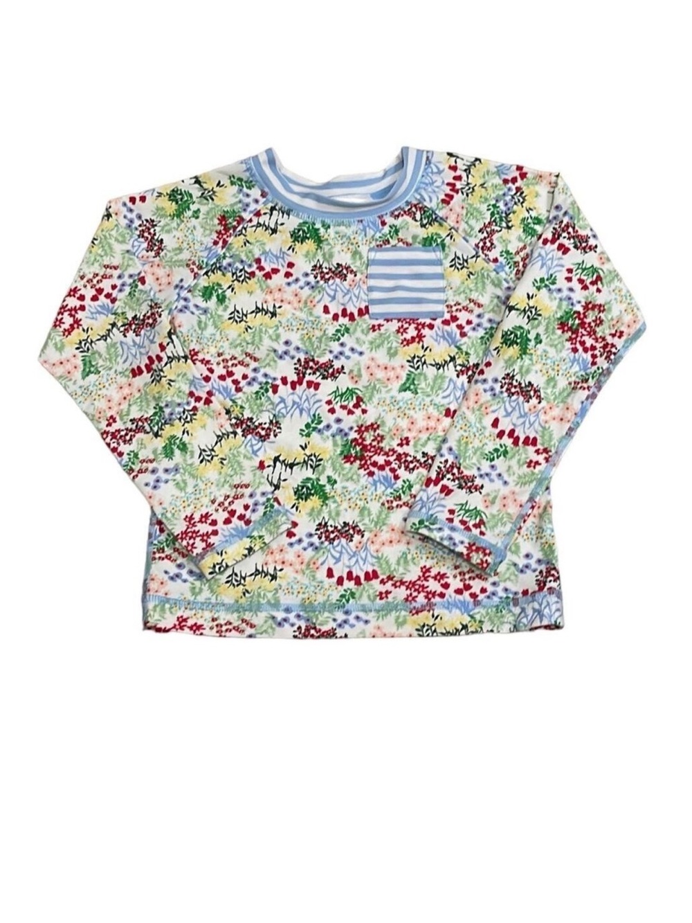Hanna Andersson Girls Floral Rash Guard Swim Shirt NWOT Size 110  US 5